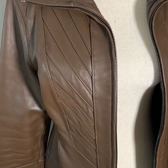 Avanti brown jacket size small leather - Picture 2 of 8